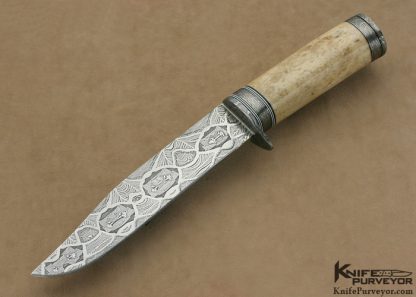 James Luman Custom Knife "Many Windows To The Stars" Oosic & Sole Authorship Meteorite Damascus Fixed Blade