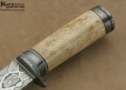 James Luman Custom Knife "Many Windows To The Stars" Oosic & Sole Authorship Meteorite Damascus Fixed Blade - Image 3