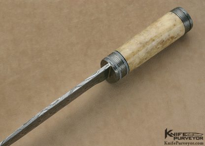 James Luman Custom Knife "Many Windows To The Stars" Oosic & Sole Authorship Meteorite Damascus Fixed Blade - Image 5