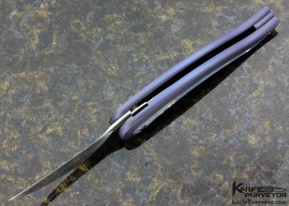 Jaun-Luc Baumberger Custom Knife Curved Horn Mother of Pearl Interframe Linerlock - Image 5