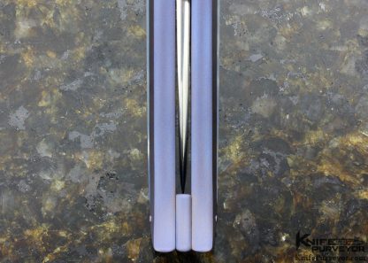 Jaun-Luc Baumberger Custom Knife Curved Horn Mother of Pearl Interframe Linerlock - Image 6