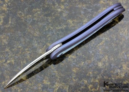 Jaun-Luc Baumberger Custom Knife Curved Horn Mother of Pearl Interframe Linerlock - Image 4