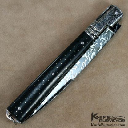 Jean Pierre Veysseyre Custom Knife Ebony Pique "Vandetta" Slipjoint - Image 4