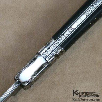 Jean Pierre Veysseyre Custom Knife Ebony Pique "Vandetta" Slipjoint - Image 5