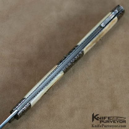 Jean Pierre Veysseyre Custom Knife Triple Bolster African Boar Tusk Lock Back - Image 5