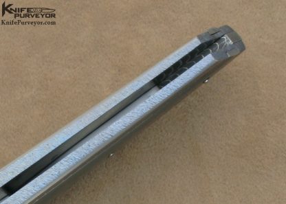 Jean Pierre Sucheras Custom Knife Damasteel Damascus & Titanium Futuristic High Tech Folding Knife - Image 8