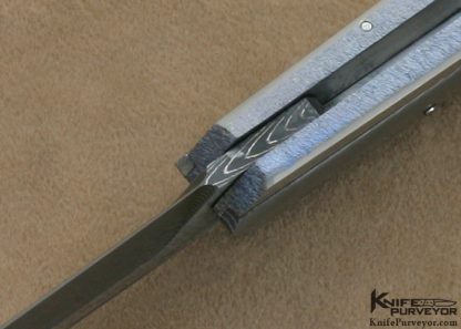 Jean Pierre Sucheras Custom Knife Damasteel Damascus & Titanium Futuristic High Tech Folding Knife - Image 7