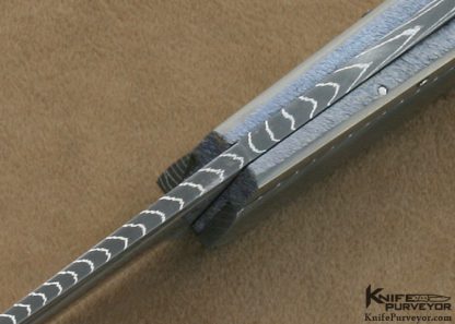 Jean Pierre Sucheras Custom Knife Damasteel Damascus & Titanium Futuristic High Tech Folding Knife - Image 5