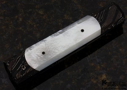 Jeff Chaffee Custom Knife Pearl & Damascus Stiletto Linerlock - Image 3