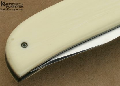 Jeff Chaffee Custom Knife Roni Dietrich Scrimshawed Micarta Linerlock Tanto - Image 7