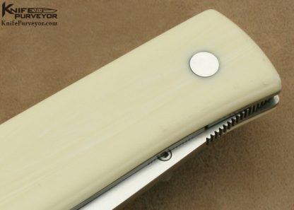 Jeff Chaffee Custom Knife Roni Dietrich Scrimshawed Micarta Linerlock Tanto - Image 8