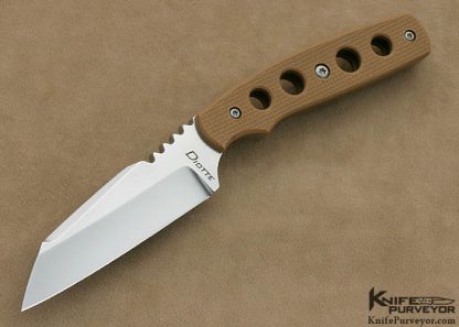 Jeff Diotte Custom Knife 154-CM & Canvas Micarta "Pirahna"