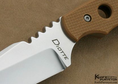 Jeff Diotte Custom Knife 154-CM & Canvas Micarta "Pirahna" - Image 2