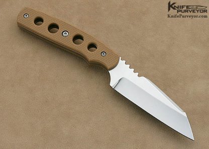 Jeff Diotte Custom Knife 154-CM & Canvas Micarta "Pirahna" - Image 3