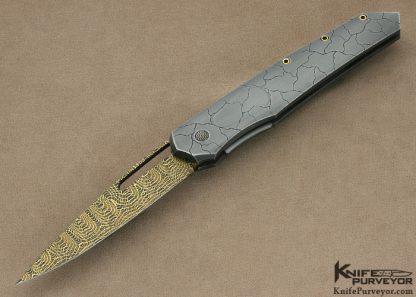 Jeff Harkins Custom Knife Sole Authorship Engraved "Cracked" Auto