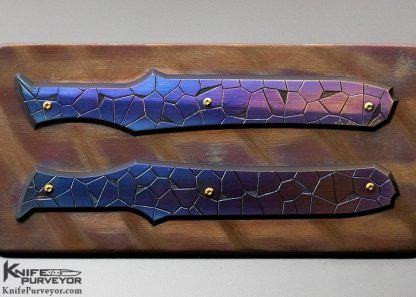 Jeff Harkins Custom Knife OTF "Midnight -Q" Tanto with Jerry Rados Turkish Twist Damascus with 3 Sets of Overlays, D-2 Kracked, Carbon Kracked, Thuya Burl - Image 9