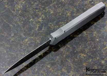 Jeff Harkins Custom Knife Sole Authorship Engraved "Cracked" Triton Out The Front Automatic - Image 5
