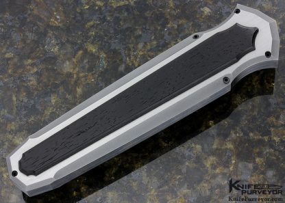 Jeff Harkins Custom Knife African Blackwood Triton Out The Front Automatic - Image 3