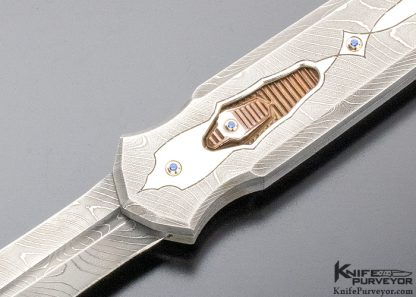 Jeff Harkins Custom Knife Triton D/A OTF #1 of 1 with Doug Ponzio Damascus - Image 2