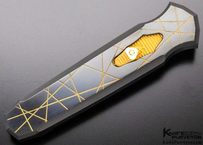 Jeff Harkins Custom Knife Tritons Black & Gold Matrix - Image 7