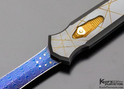 Jeff Harkins Custom Knife Tritons Black & Gold Matrix - Image 2