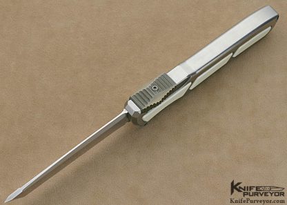 Jeff Harkins Custom Knives Pre-ban Ivory  "Q" OTF Automatic - Image 4