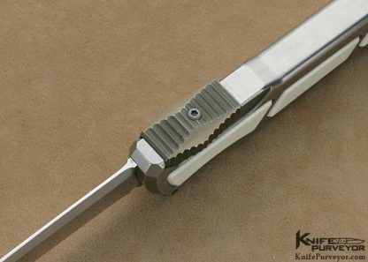 Jeff Harkins Custom Knives Pre-ban Ivory  "Q" OTF Automatic - Image 5