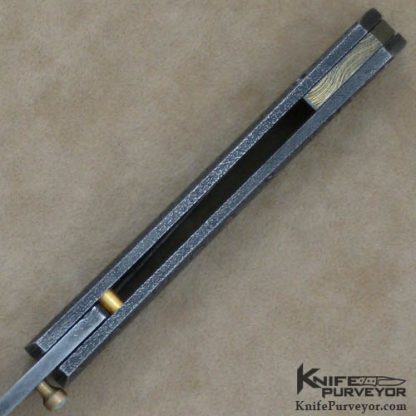 Jeff Harkins Custom Knife Damascus Mini Linerlock - Image 4