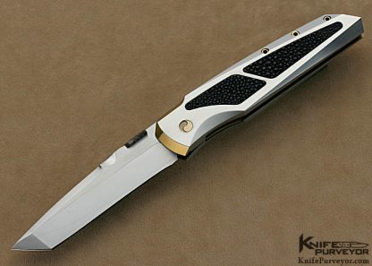 Jeff Harkins Custom Knife Hand Forged Tanto Blade with Stingray Inlays Pro-ATAC Double Action Auto