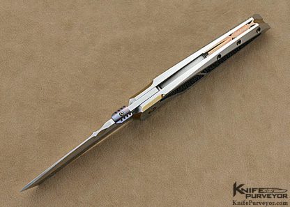 Jeff Harkins Custom Knife Hand Forged Tanto Blade with Stingray Inlays Pro-ATAC Double Action Auto - Image 3