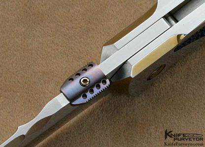 Jeff Harkins Custom Knife Hand Forged Tanto Blade with Stingray Inlays Pro-ATAC Double Action Auto - Image 5
