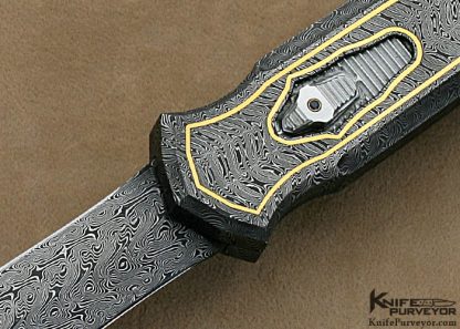 Jeff Harkins Custom Knives Jerry Rados "Turkish Twist" Damascus Triton with 24Kt Gold Inlays - Image 2