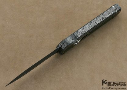Jeff Harkins Custom Knives Jerry Rados "Turkish Twist" Damascus Triton with 24Kt Gold Inlays - Image 4