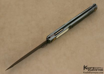 Jeff Harkins Custom Knife Sole Authorship Engraved "Ying Yang" Italia D/A Linerlock - Image 7
