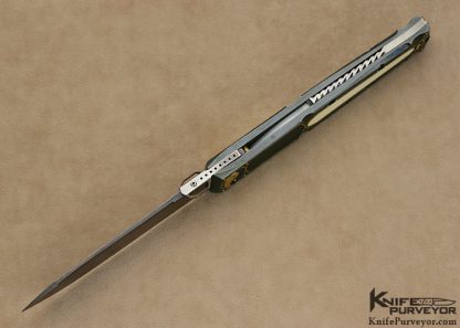 Jeff Harkins Custom Knife Sole Authorship Engraved "Ying Yang" Italia D/A Linerlock - Image 6