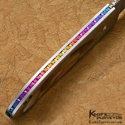 Steve Jernigan Custom Knife Blacklip Multi Inlayed Auto - Image 3