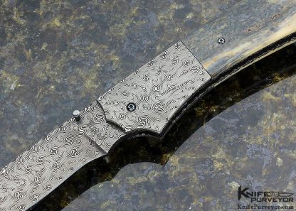 Jerry Rados Custom Knife Mammoth and Damascus Bale Lock - Image 2