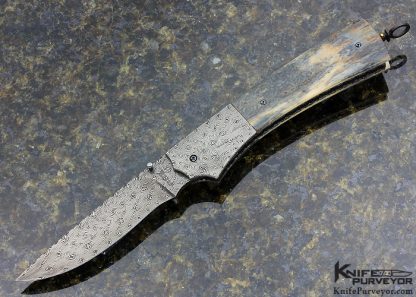 Jerry Rados Custom Knife Mammoth and Damascus Bale Lock
