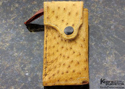 Jerry Rados Custom Knife Sole Authorship "Turkish Twist" Damascus Mother of Pearl Shell with Black Lip Pearl Escutcheon (Left Handed) Scale Release Automatic - Image 6