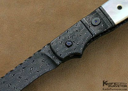Jerry Rados Custom Knives Take Down Mother of Pearl & Jerry Rados Damascus Automatic - Image 2