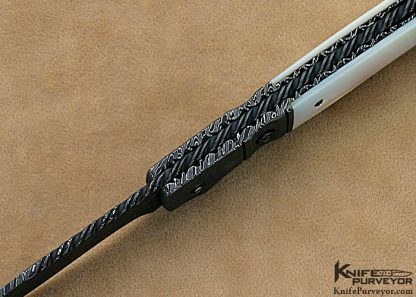 Jerry Rados Custom Knives Take Down Mother of Pearl & Jerry Rados Damascus Automatic - Image 5
