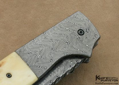 Jerry Rados Custom Knives Stag & Turkish Twist Damascus Bale Lock - Image 4