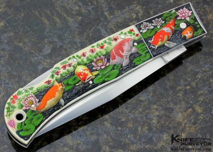 Jess Horn Custom Ivory Lockback Knife Engraved By Mario Terzi - Image 7