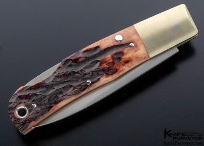 Jess Horn Custom Knife Baby Horn Jigged Bone #078 Lockback - Image 5