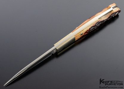 Jess Horn Custom Knife Baby Horn Jigged Bone #078 Lockback - Image 6