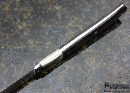 Jess Horn Custom Knife Burgundy Micarta Hunter - Image 5