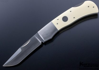 Jess Horn Custom Knife 40th Anniversary #008 Mammoth w/ Escutcheon Lockback