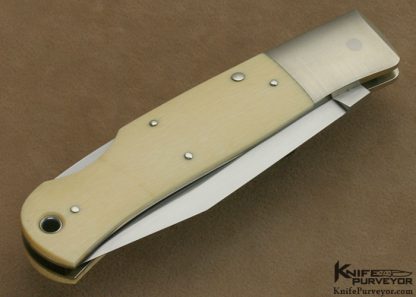 Jess Horn Custom Knife Pre-ban Elephant Ivory Full Size Pocket Fighter - Image 3