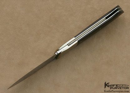 Jess Horn Custom Knives Burgundy Micarta DHL Lockback - Image 6