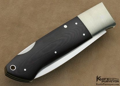 Jess Horn Custom Knives Burgundy Micarta DHL Lockback - Image 3